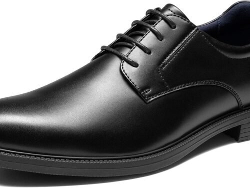 Men's Dress Oxford Shoes Classic Uniform Lace Up Formal Non Slip Shoes 2.0